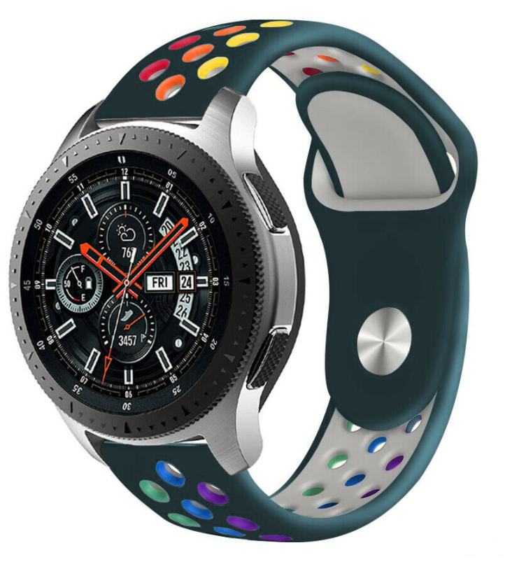 Samsung Galaxy Watch sport band 45mm / 46mm (dennengroen kleurrijk)