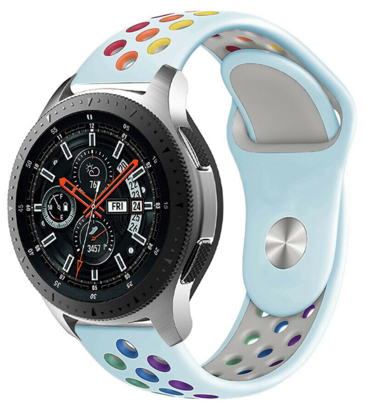 Samsung Galaxy Watch sport band 45mm / 46mm (lichtblauw kleurrijk)