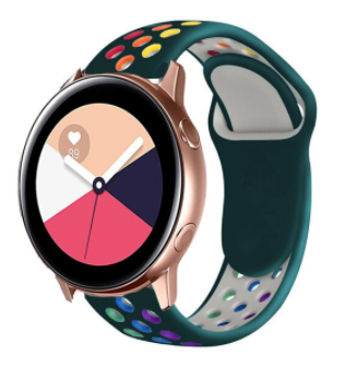 Samsung Galaxy Watch Active / Active 2 sport band (kleurrijk dennengroen)