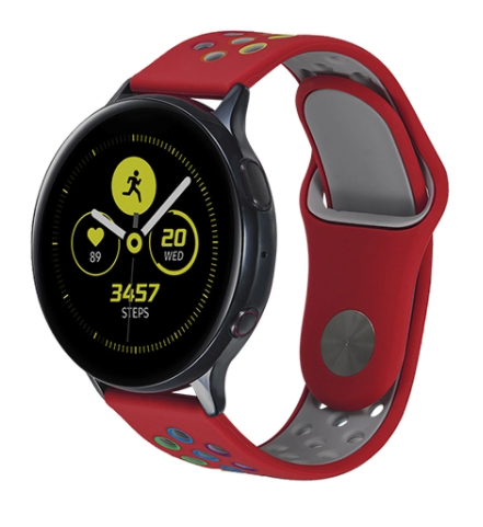 Samsung Galaxy Watch sport band 41mm / 42mm (rood kleurrijk)