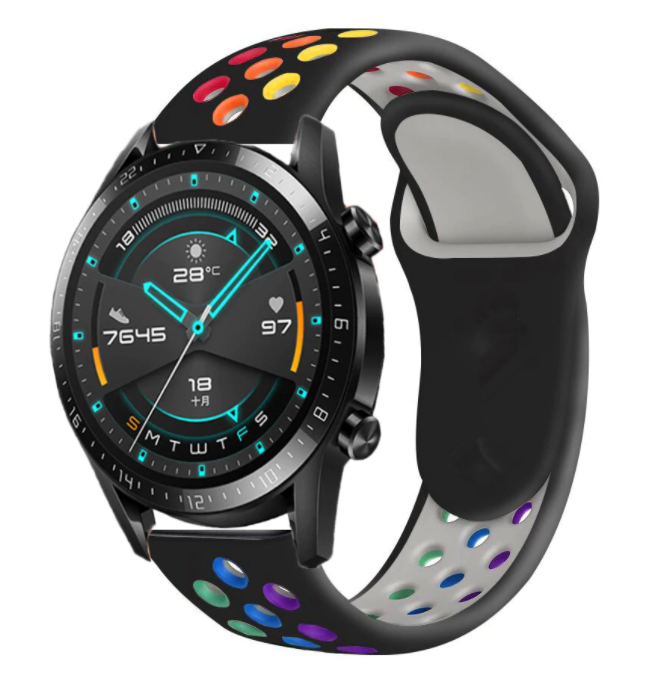 Huawei Watch GT 2 sport band (kleurrijk zwart)