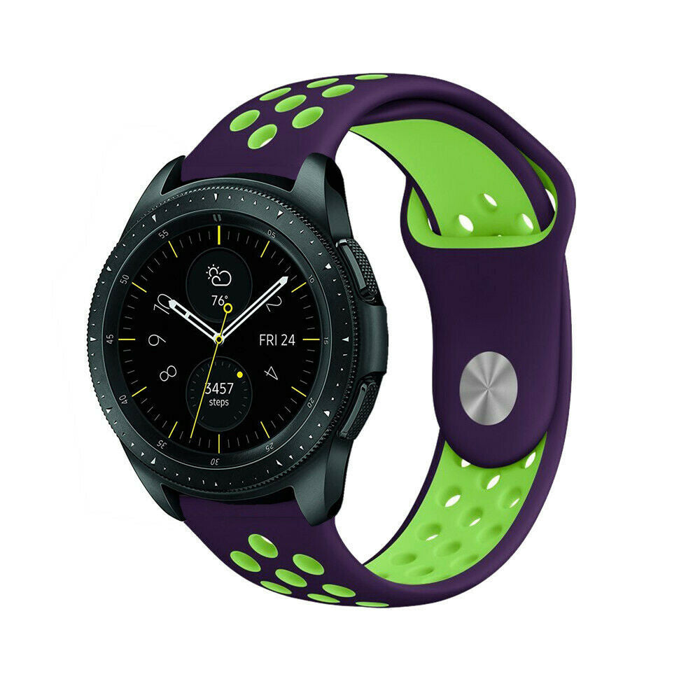 Samsung Galaxy Watch sport band 41mm / 42mm (paars/geel)
