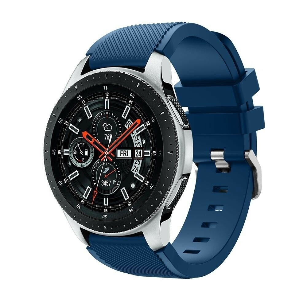 Samsung Galaxy Watch 46mm siliconen bandje (donkerblauw)
