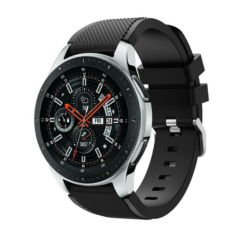Samsung Galaxy Watch 46mm siliconen bandje  (zwart)