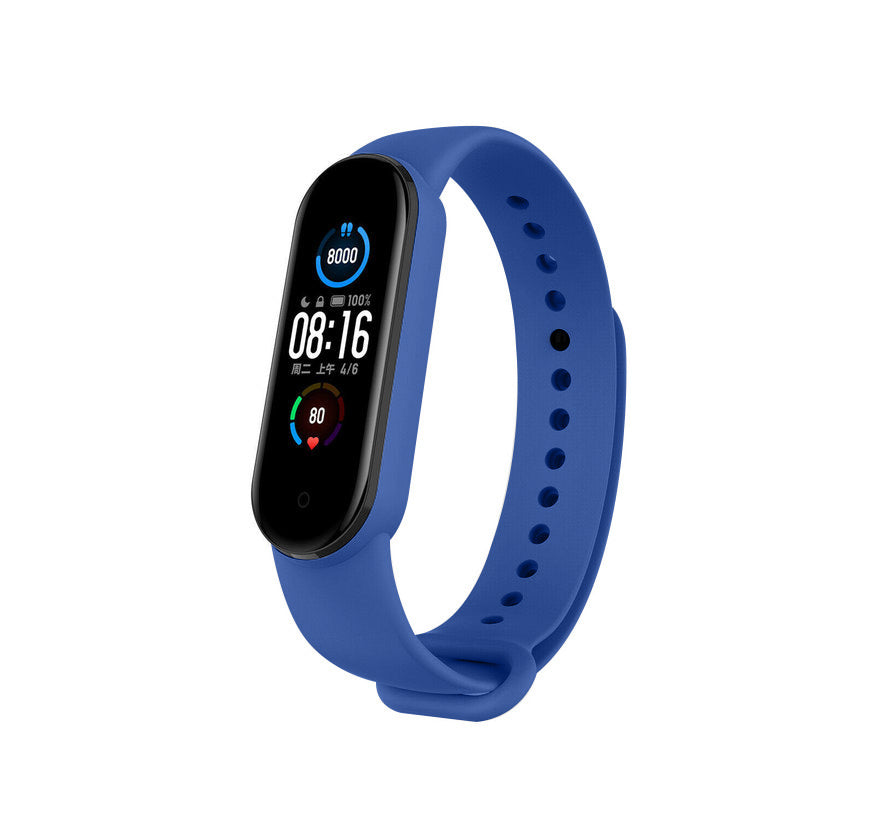Xiaomi Mi Band 5  / 6 siliconen bandje (blauw)