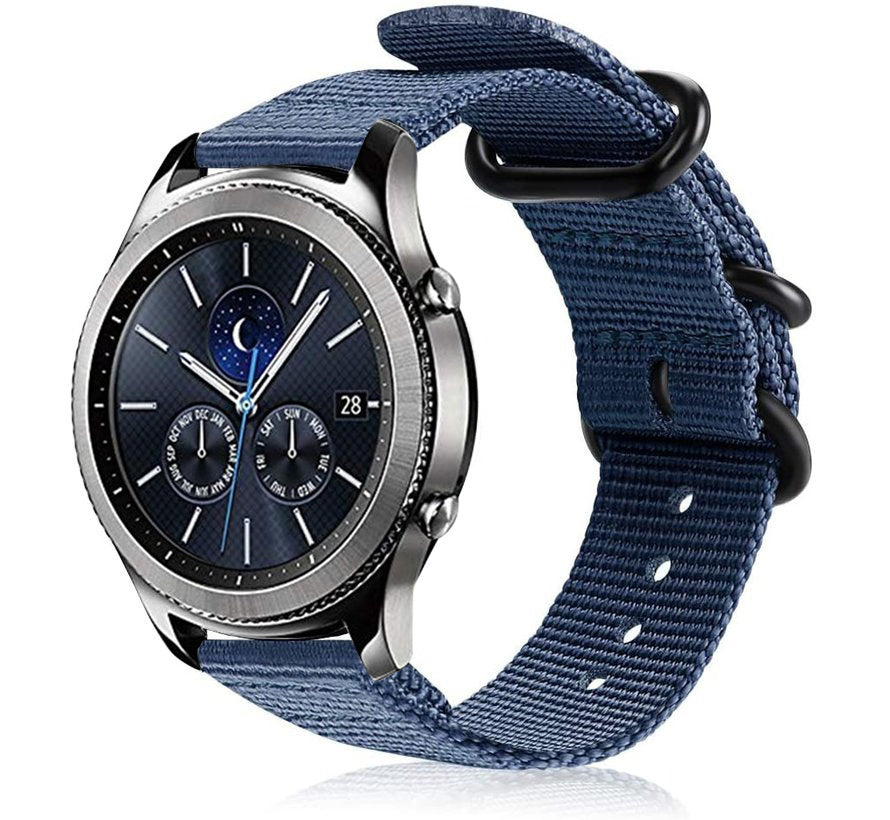 Samsung Gear S3 Frontier / Classic nylon gesp bandje (blauw)