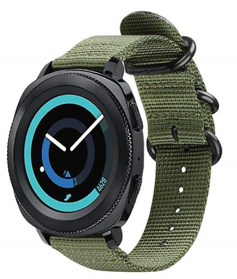 Samsung Gear Sport nylon gesp band (groen)