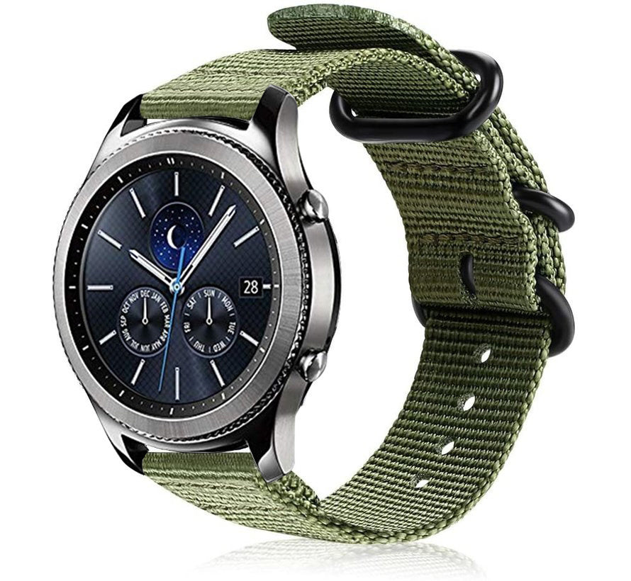 Samsung Gear S3 Classic & Frontier nylon gesp band (groen)