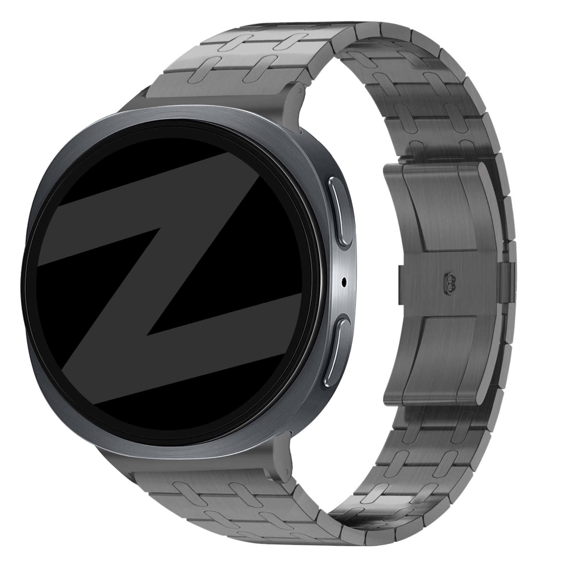 Bandz Samsung Galaxy Watch 8 - 40mm stalen band 'Royal' (zwart)