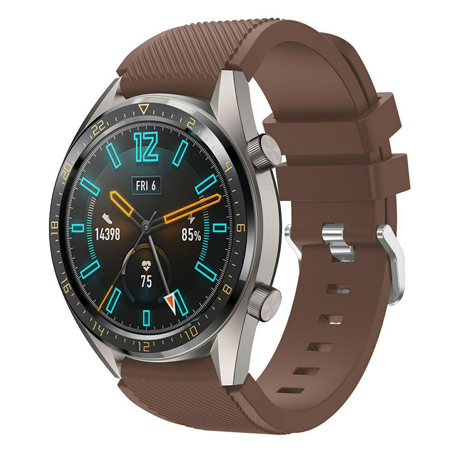 Huawei Watch GT 2 siliconen bandje (koffiebruin)