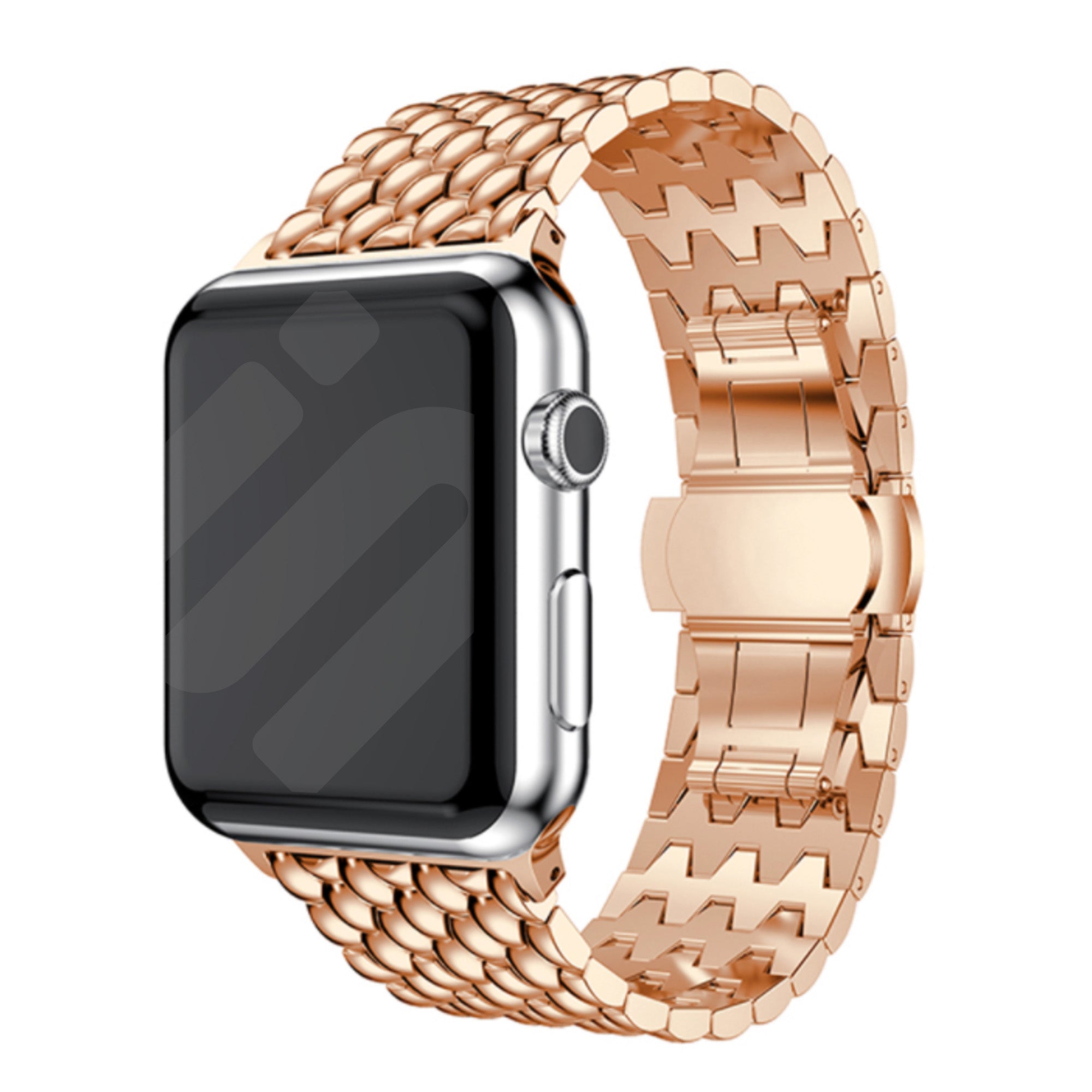 Apple Watch stalen draak bandje (rosé goud)