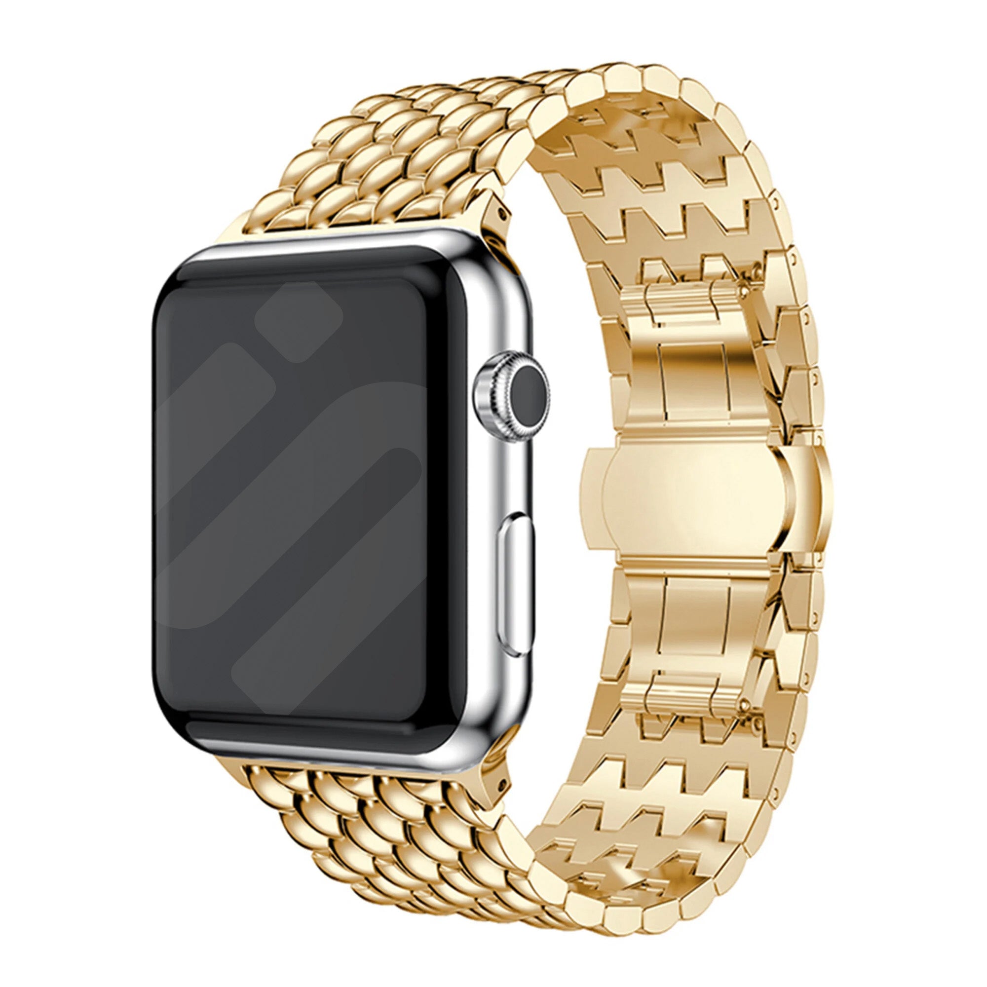 Apple Watch stalen draak bandje (goud)