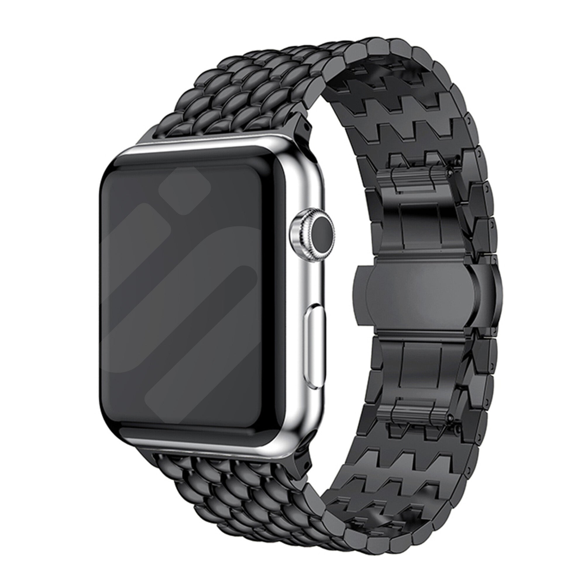 Apple Watch stalen draak bandje (zwart)