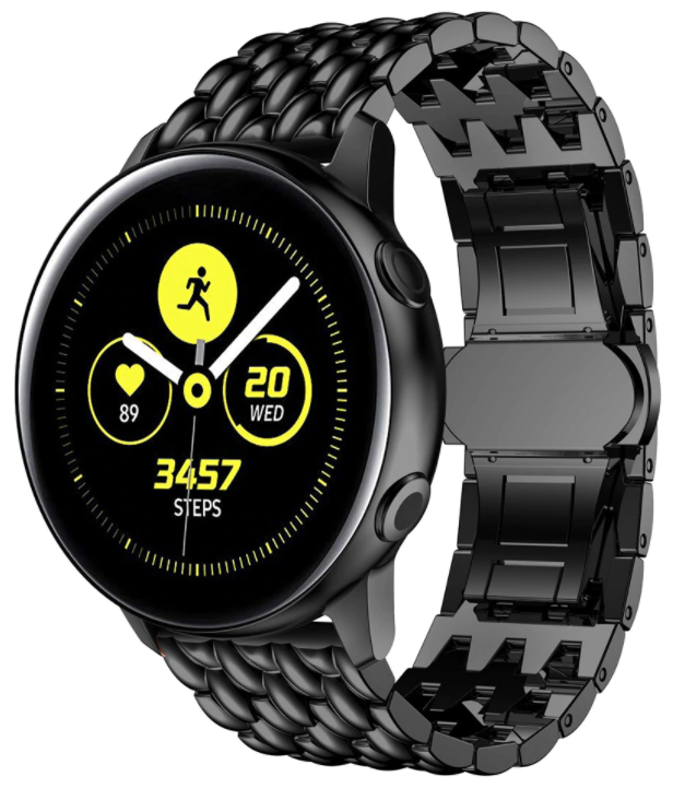 Samsung Galaxy Watch 41mm/42mm stalen draak band (zwart)