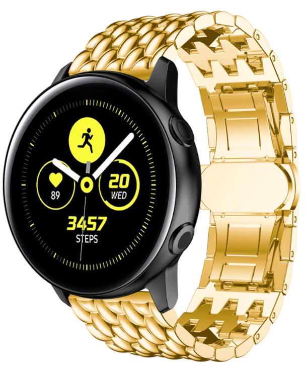 Samsung Galaxy Watch 41mm/42mm stalen draak band (goud)