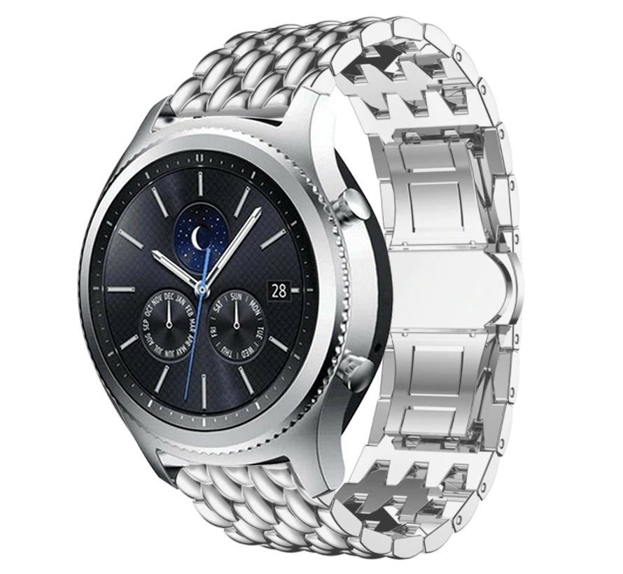 Samsung Gear S3 stalen draak bandje (zilver)