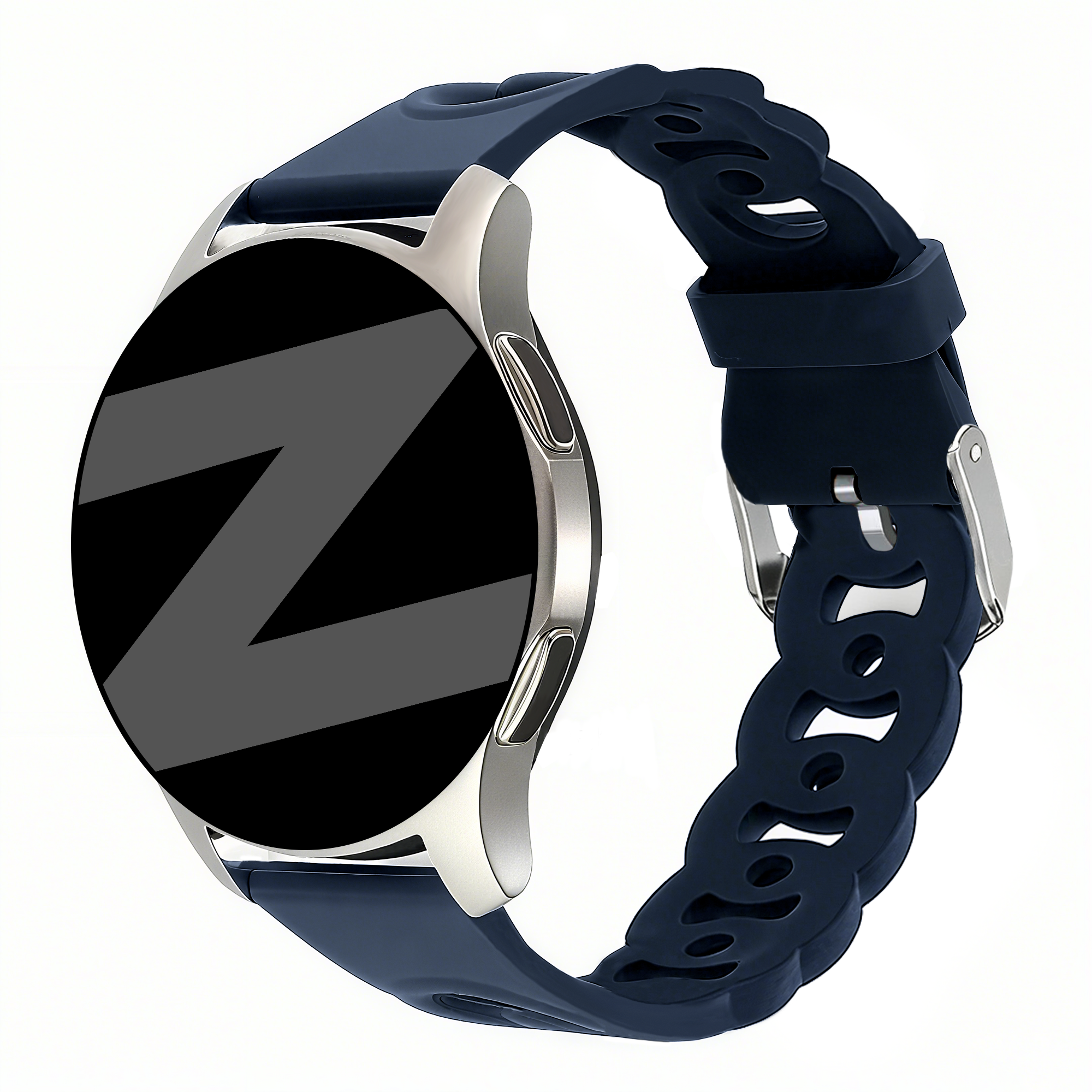 Bandz Polar Pacer siliconen band 'Chains' (donkerblauw)