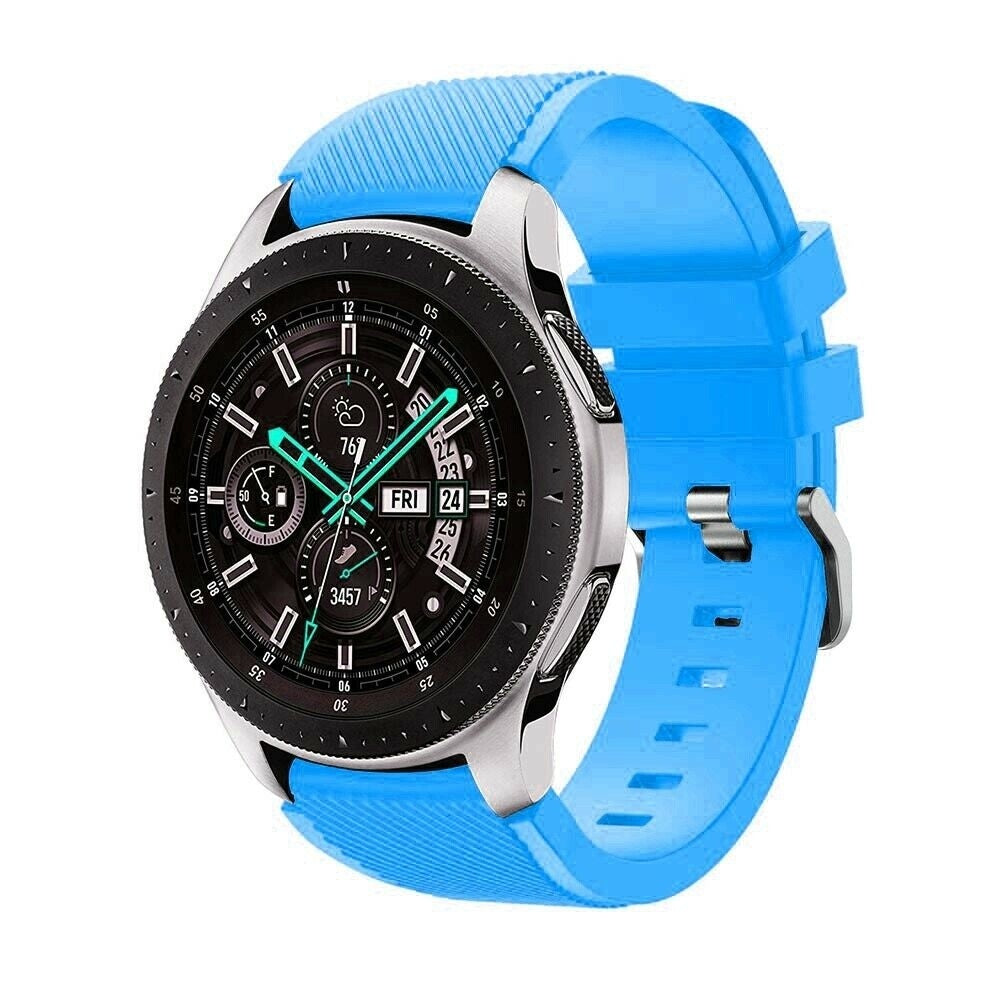 Samsung Galaxy Watch 46mm siliconen bandje (lichtblauw)