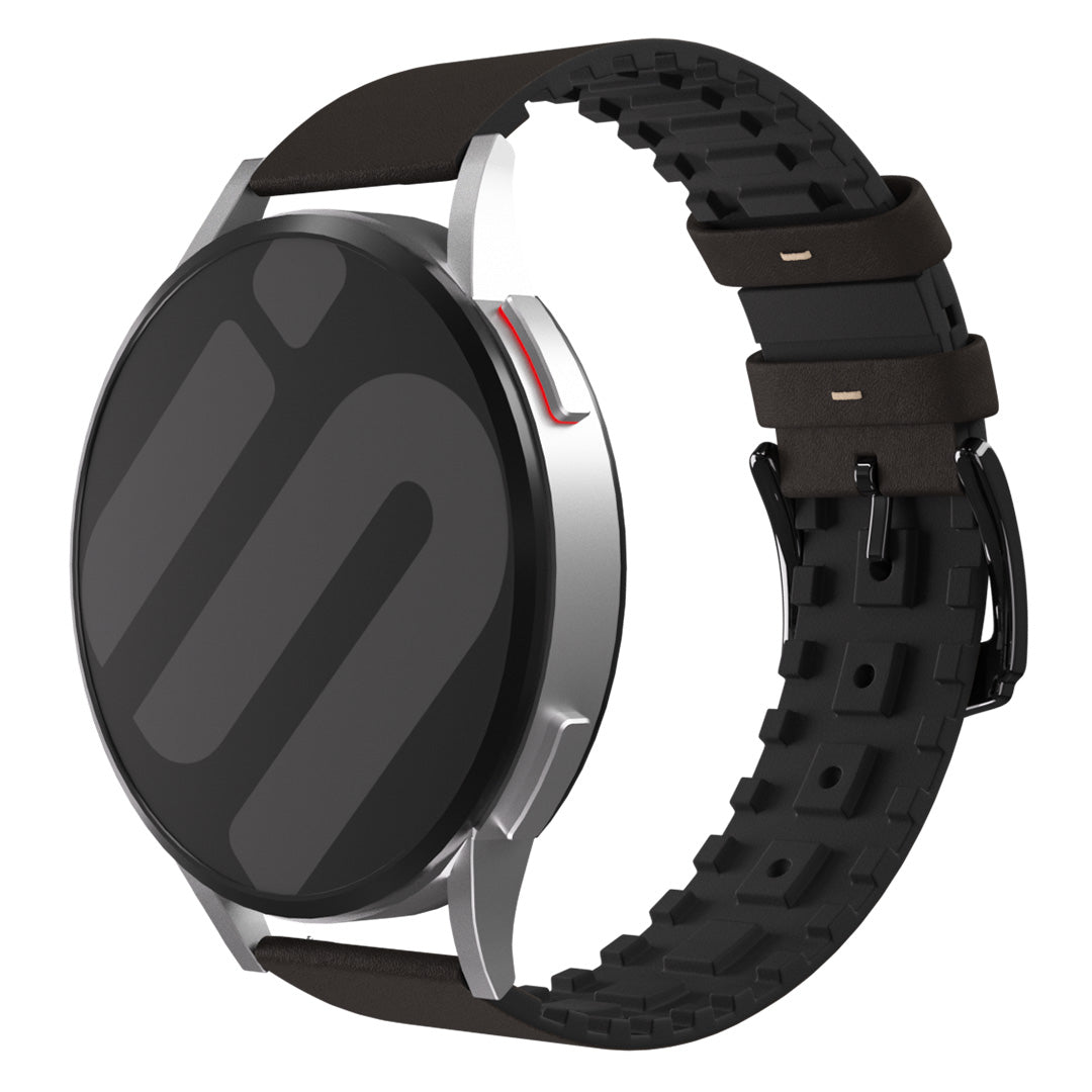 Amazfit Bip 3 (Pro) siliconen/leren bandje (bruin)