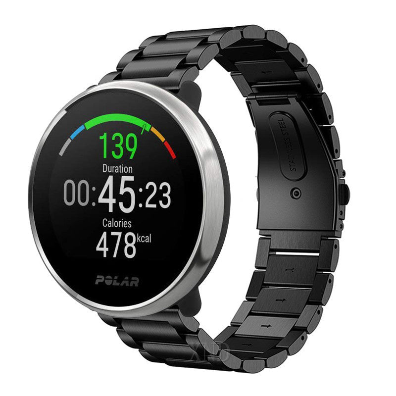 Polar Ignite stalen band (zwart)