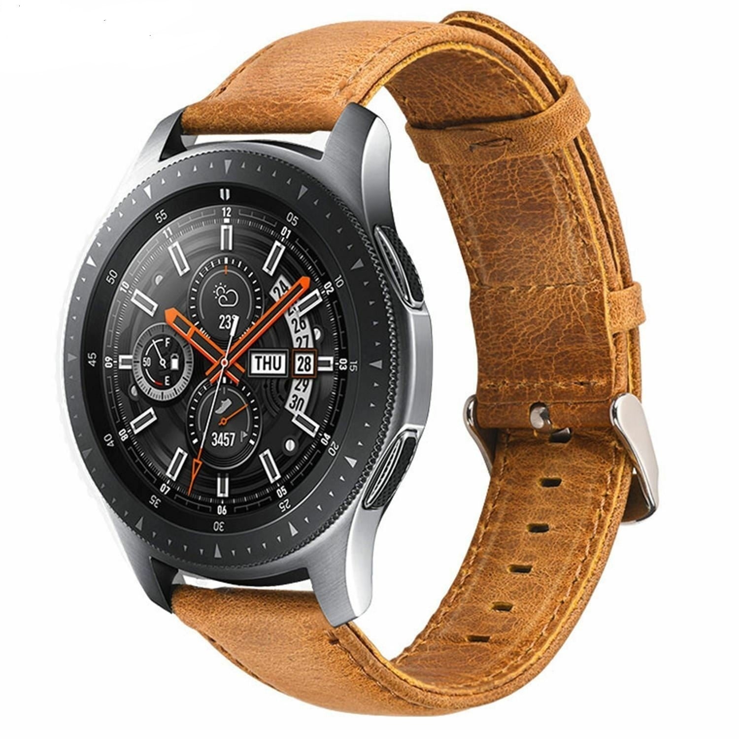 Samsung Galaxy Watch 46mm leren bandje bruin