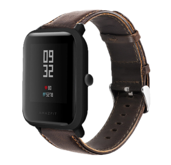 Xiaomi Amazfit Bip leren bandje (donkebruin)