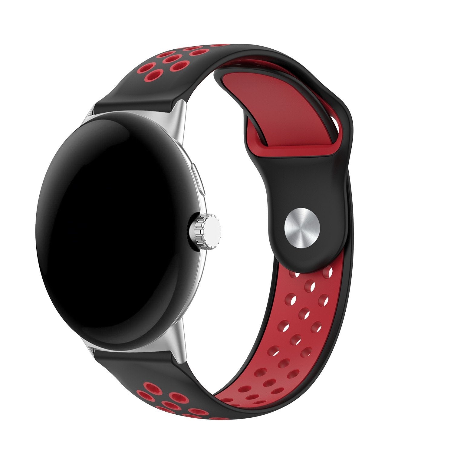 Google Pixel Watch 4 - 41mm sport bandje (zwart/rood)