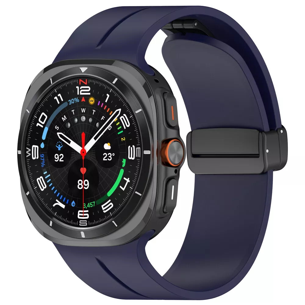 Samsung Galaxy Watch Ultra sport band met D-buckle (donkerblauw)