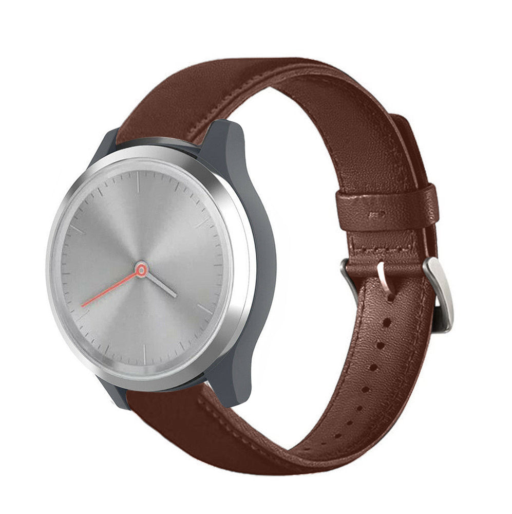 Garmin Vivomove 3s leren bandje - 39mm - roodbruin