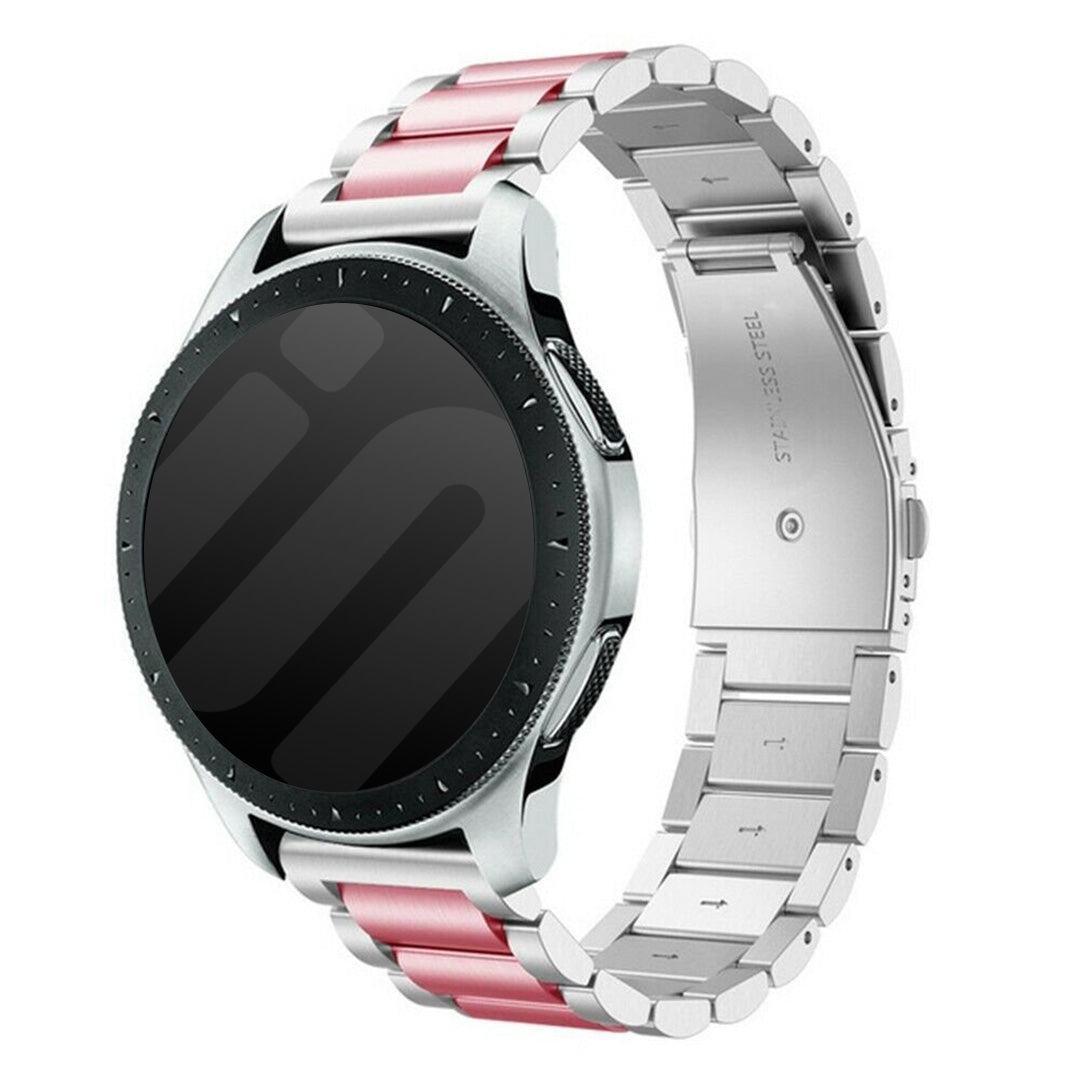 Garmin Forerunner 570 - 42mm stalen band (zilver/roze)