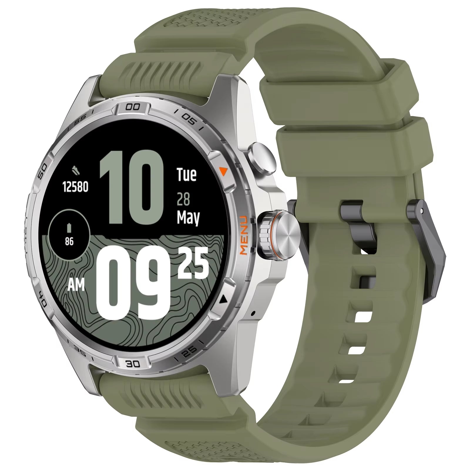 TicWatch Pro 5 Enduro siliconen bandje (legergroen)