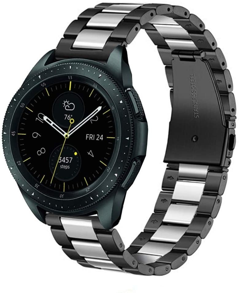 Samsung Galaxy Watch 42mm stalen bandje (zwart/zilver)