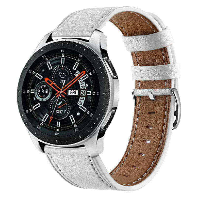 Samsung Galaxy Watch 46mm bandje leer (wit)