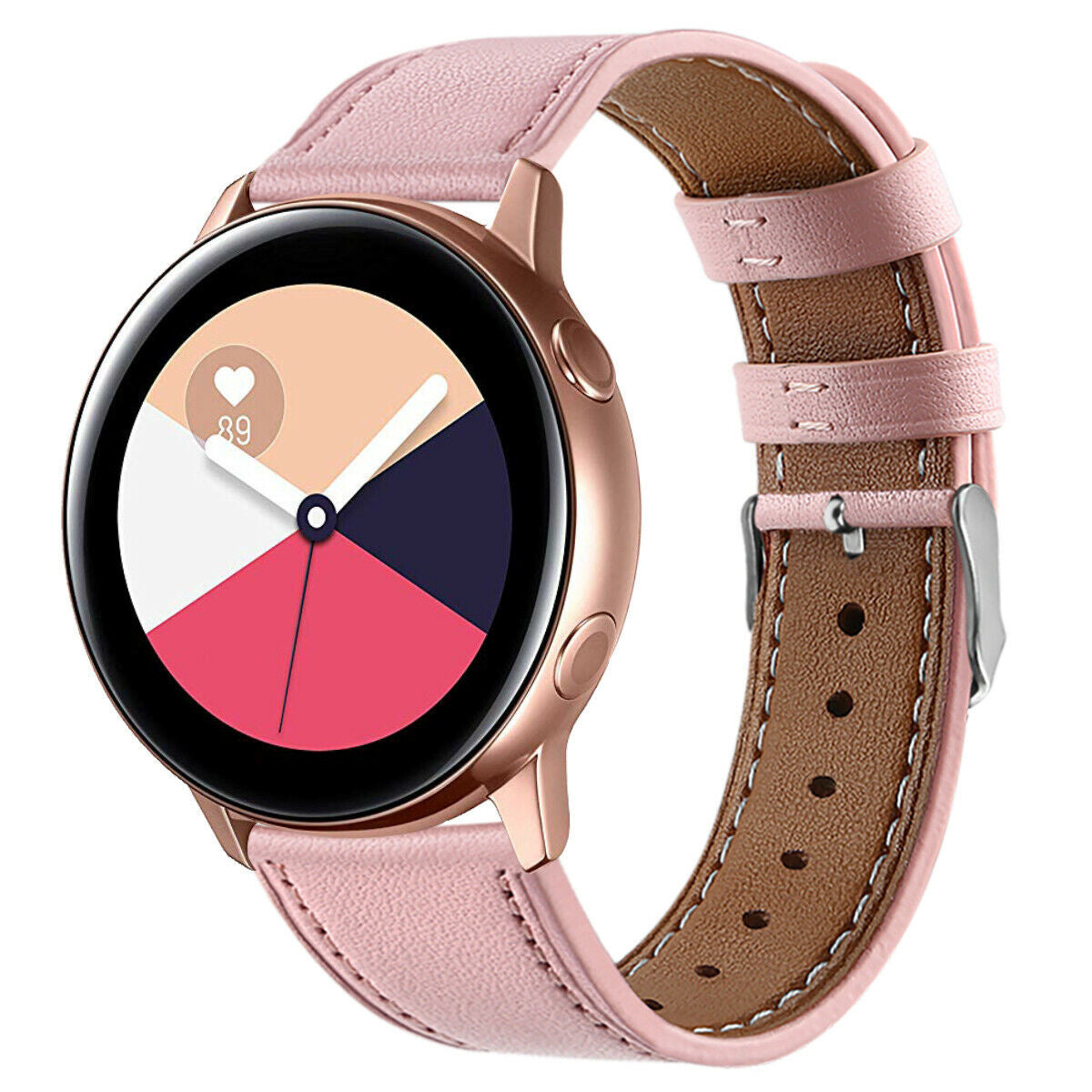 Samsung Galaxy Watch Active / Active2 bandje leer (roze)
