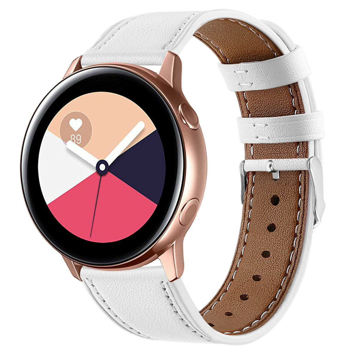 Samsung Galaxy Watch Active / Active2 bandje leer (wit)