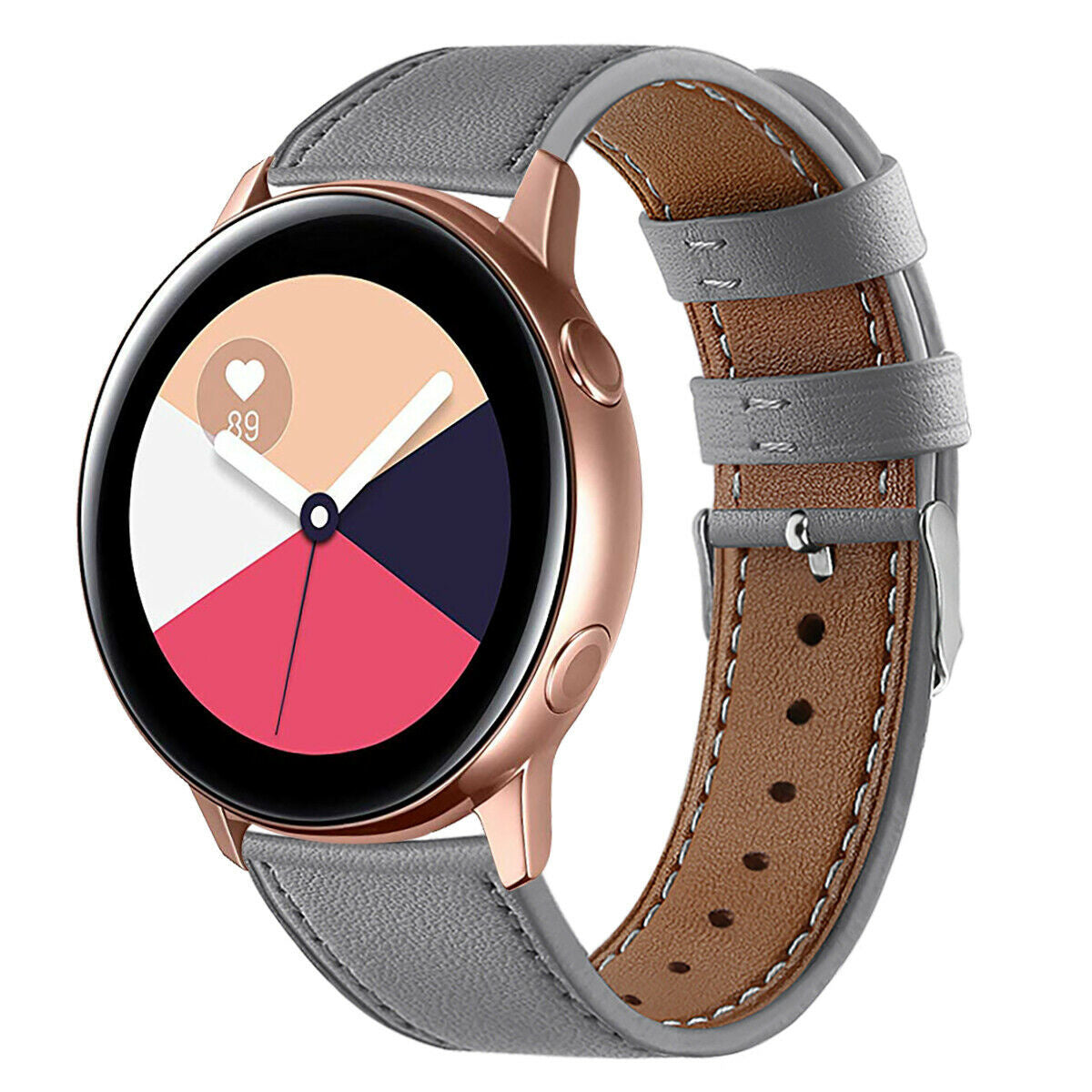 Samsung Galaxy Watch Active / Active2 bandje leer (grijs)
