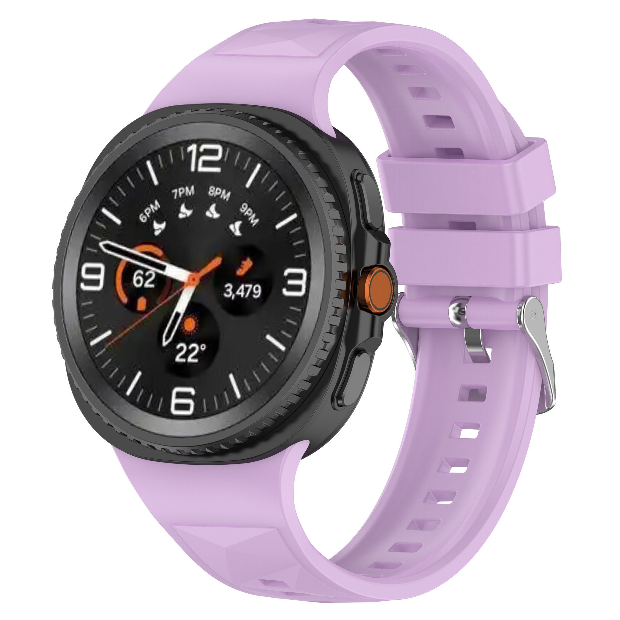 Samsung Galaxy Watch 8 - 40mm diamond silicone band (lila)