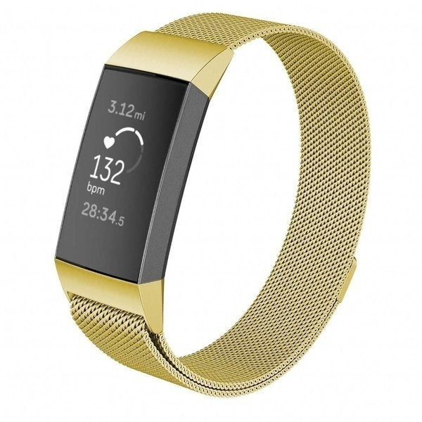 Fitbit Charge 4 Milanese band (goud)