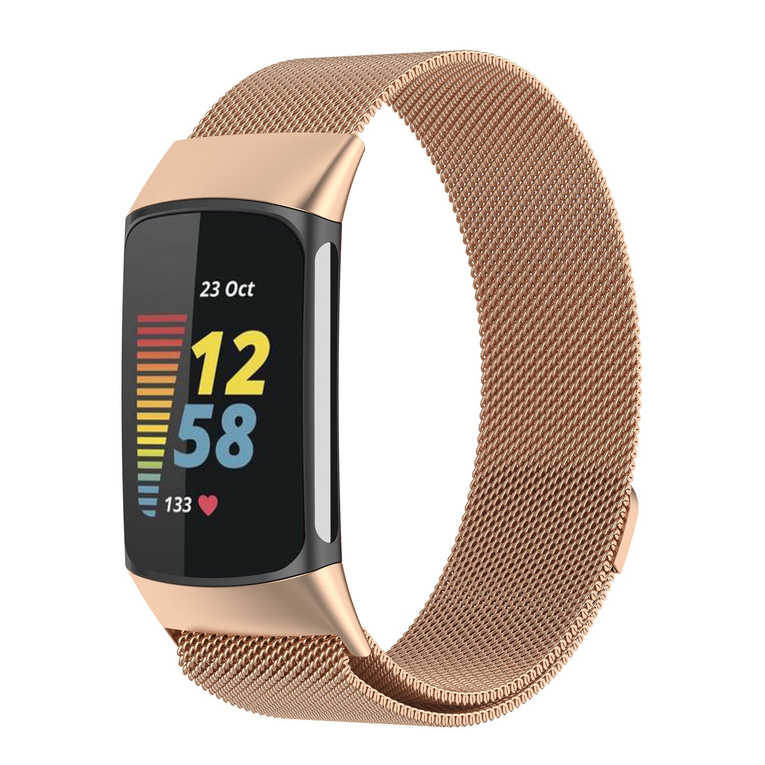 Fitbit Charge 5 Milanese band (rosé goud)