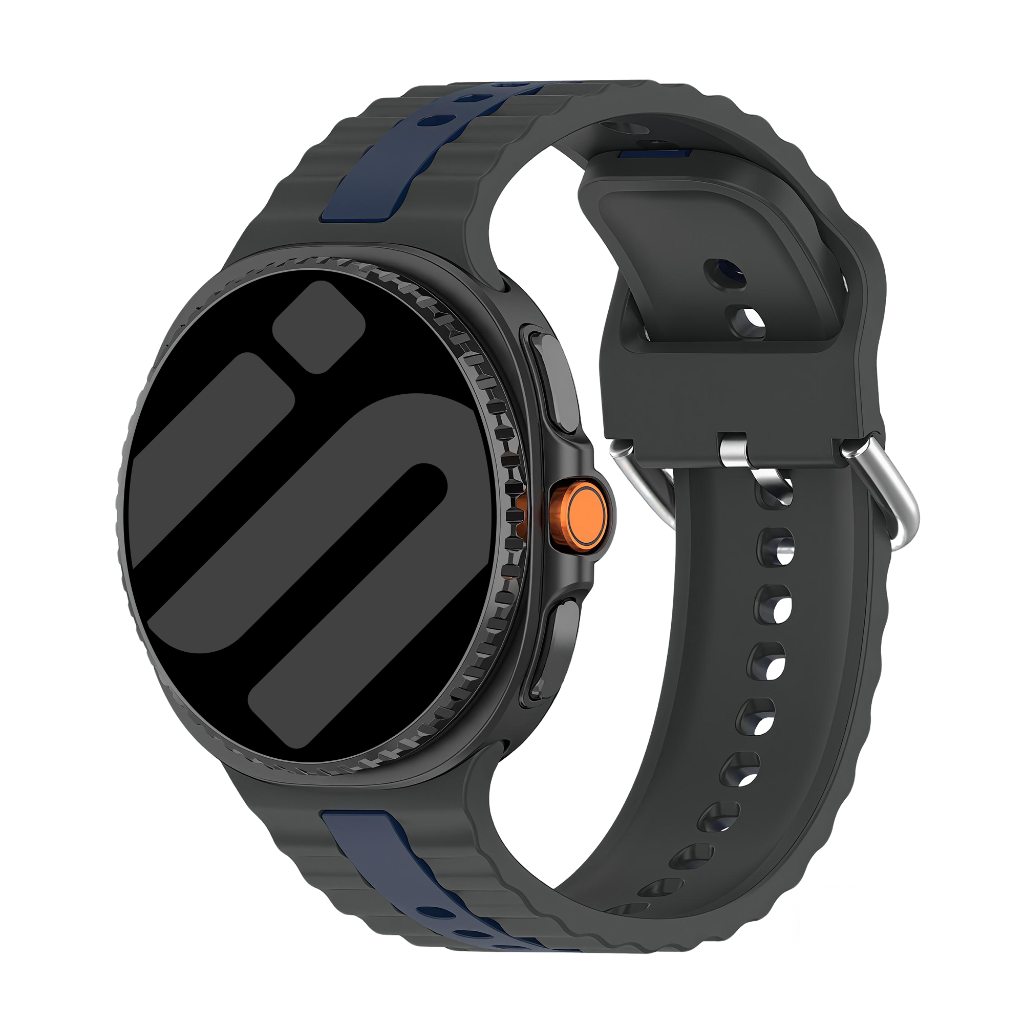 Samsung Galaxy Watch 8 Classic dual sport band (donkergrijs/blauw)