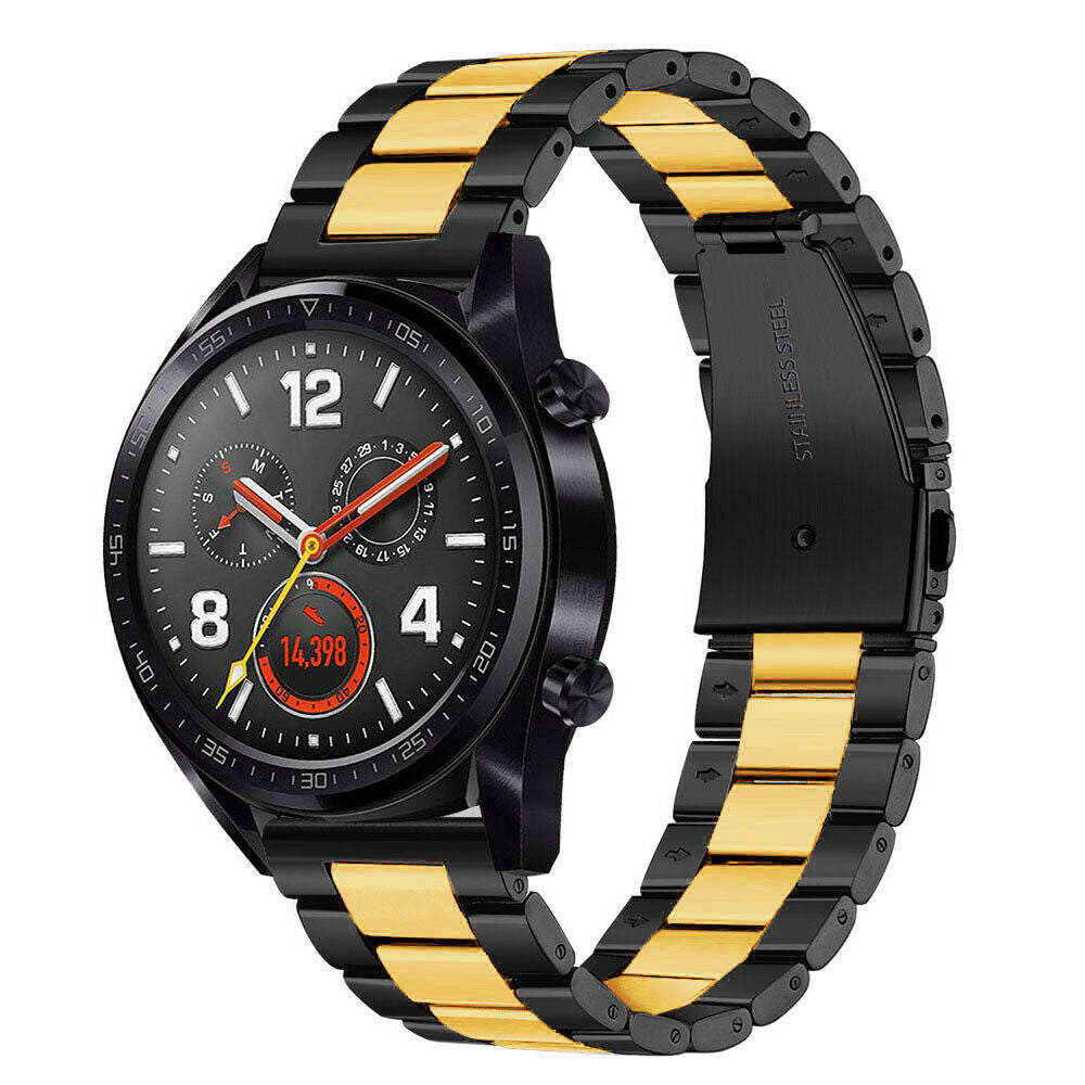Huawei Watch GT 2 stalen bandje (zwart/goud)