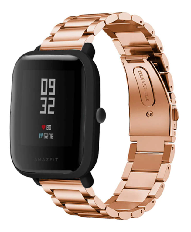 Xiaomi Amazfit Bip stalen band (rosé goud)