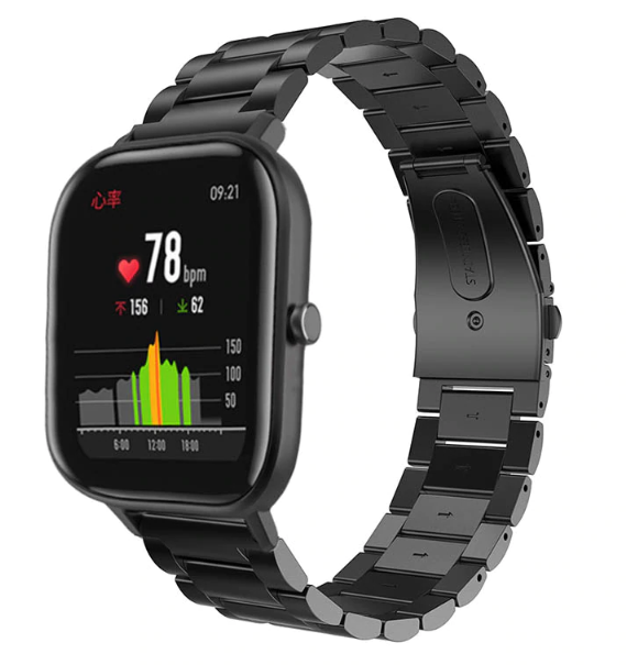 Xiaomi Amazfit GTS stalen band (zwart)