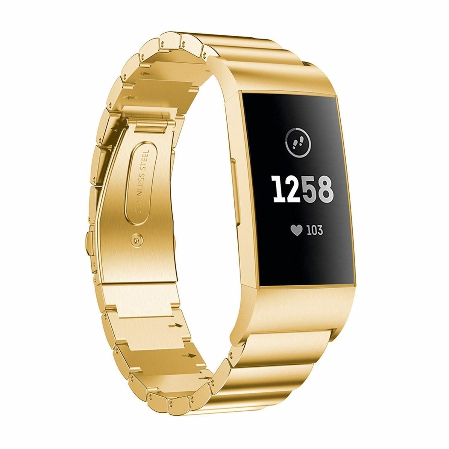 Fitbit Charge 4 luxe metalen bandje (goud)