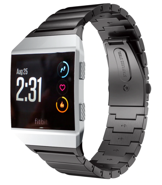 Fitbit Ionic metalen bandje (zwart)