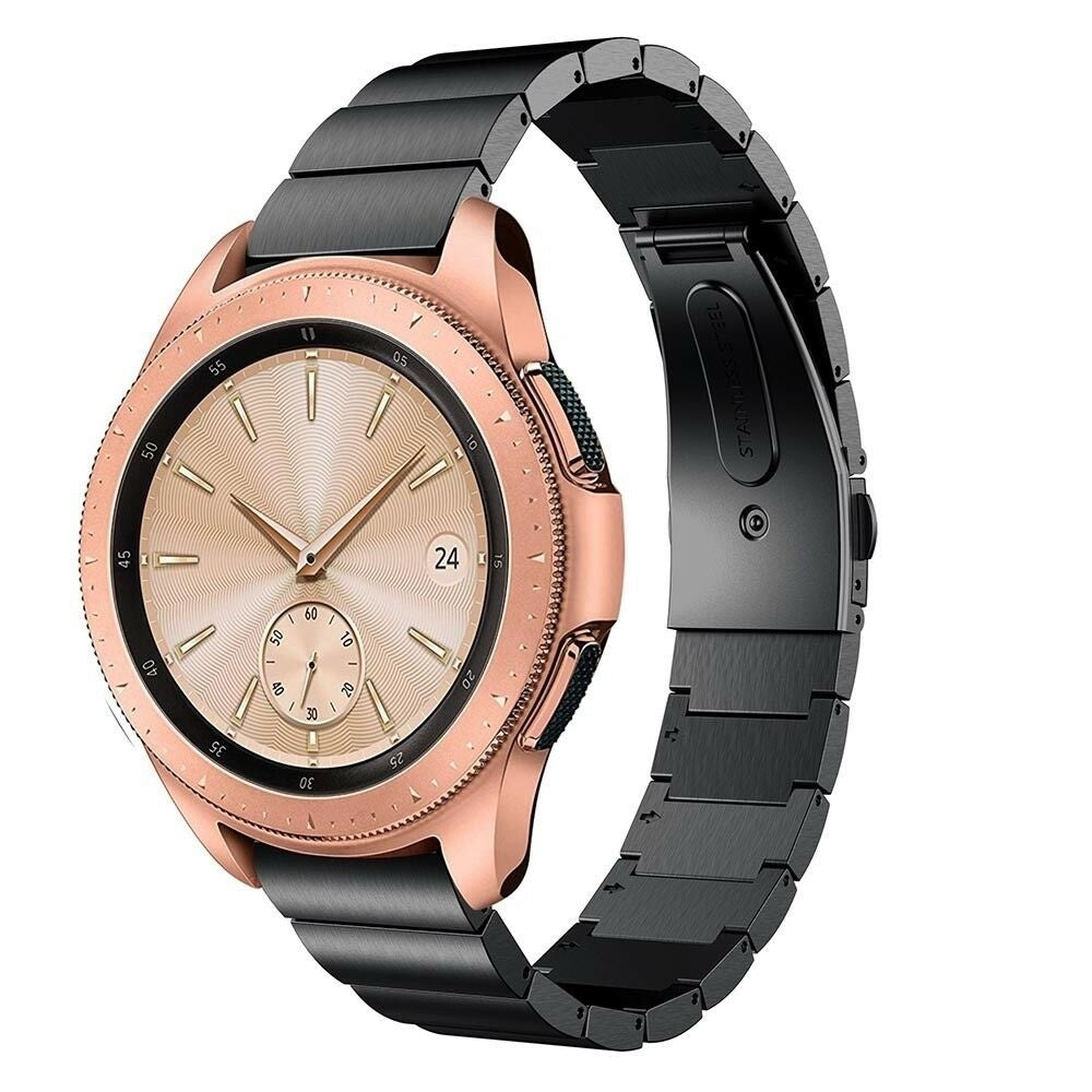 Samsung Galaxy Watch 42mm luxe metalen bandje (zwart)