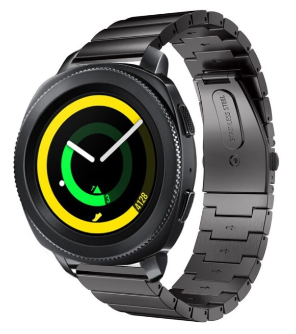 Samsung Gear Sport luxe metalen bandje (zwart)