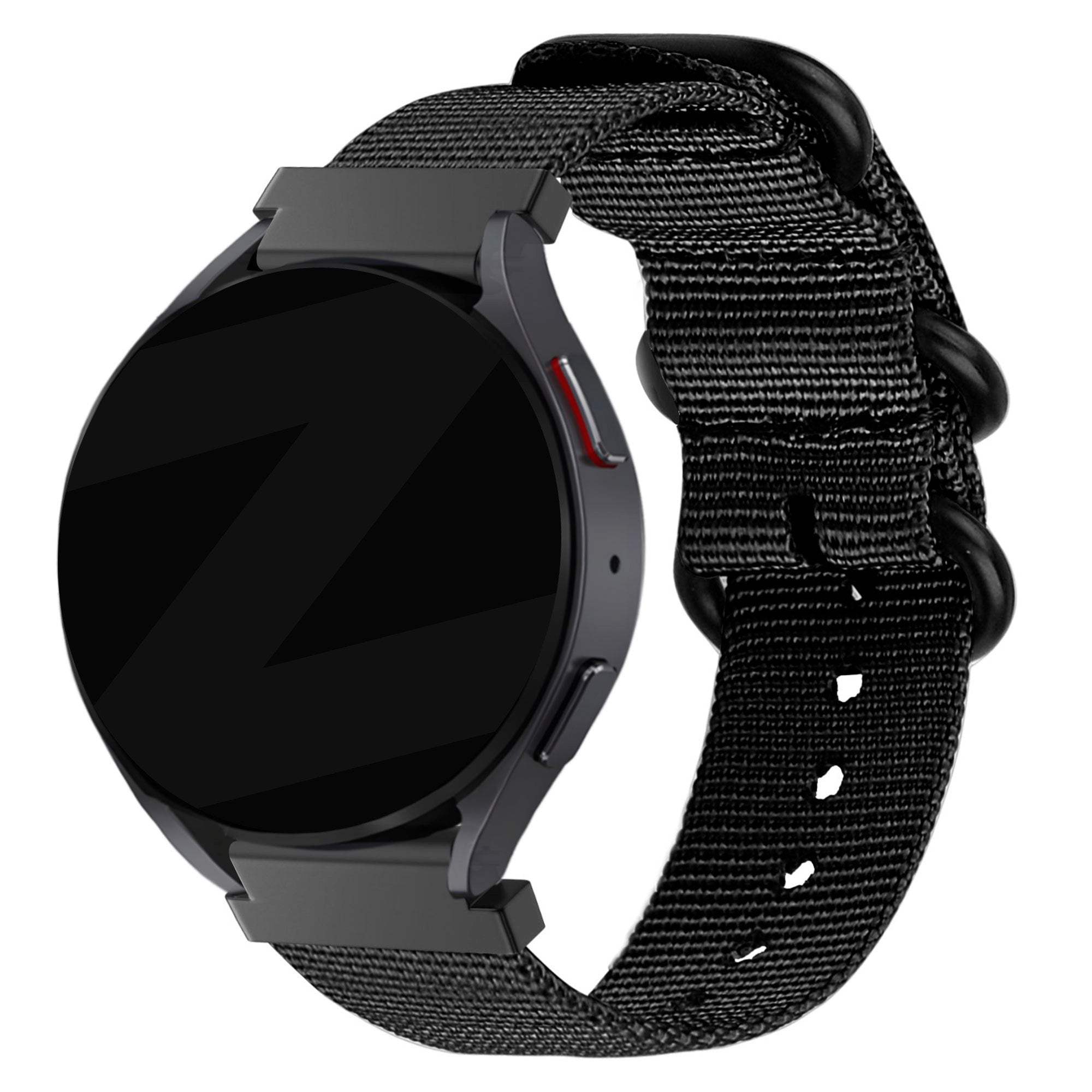 Bandz Garmin Venu 2 Plus nylon band met gesp (zwart)