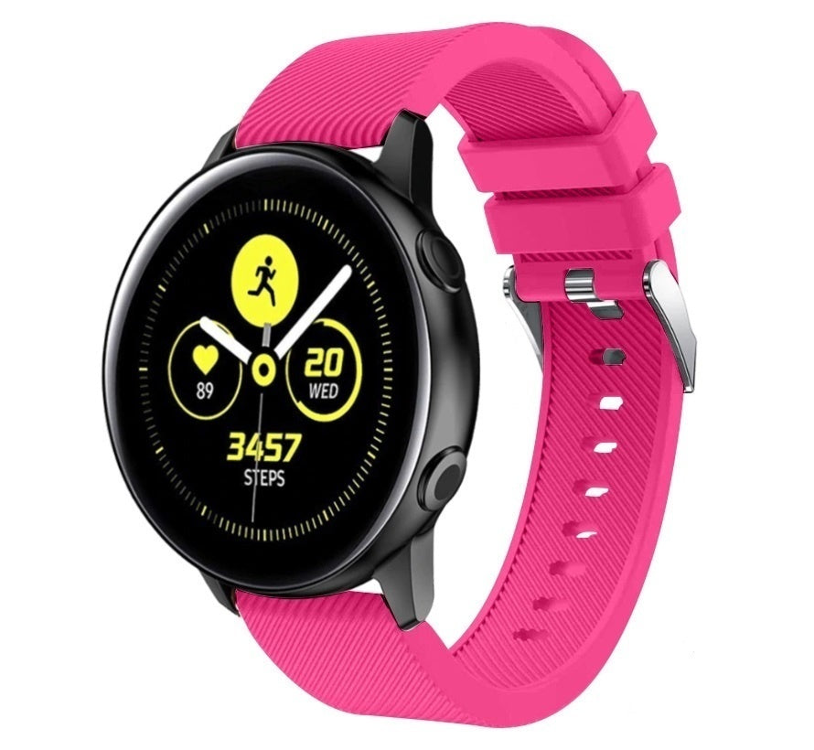 Samsung Galaxy Watch Active / Active2 siliconen bandje (knalroze)