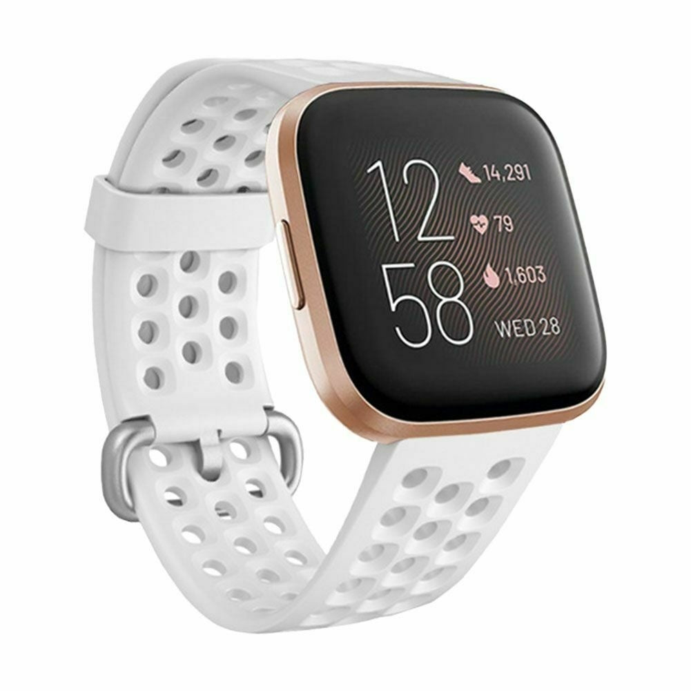 Fitbit Versa siliconen bandje met gaatjes (wit)